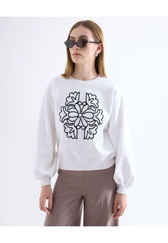 Buzo  Para Mujer Cuello Redondo Color Blanco Marca Seven Seven #28060471 Seven Seven