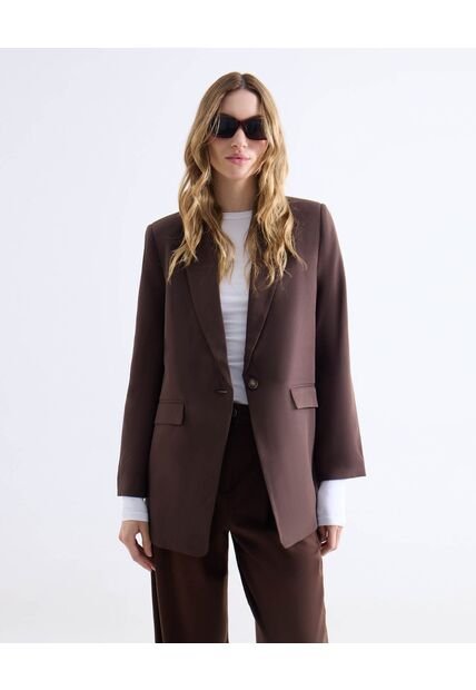 Blazer  Para Mujer  Color Café Marca Seven Seven #28400059