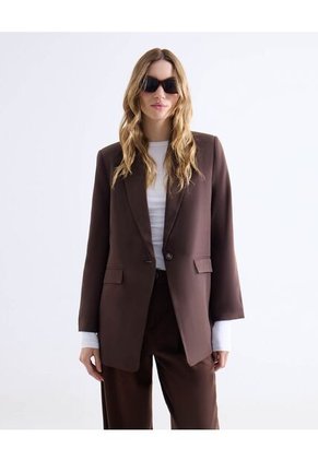 Blazer  Para Mujer  Color Café Marca Seven Seven #28400059