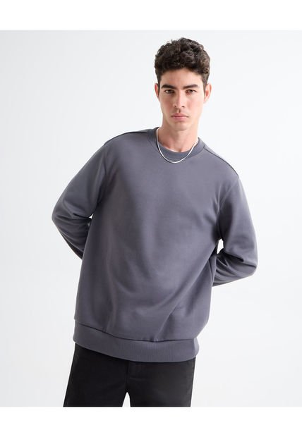 Buzo Para Hombre Cuello Redondo Seven Color Gris #45060693
