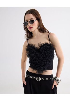 Blusa  Para Mujer Manga Sisa Color Negro Marca Seven Seven #28124160