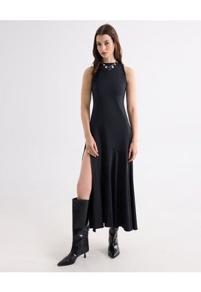 Vestido  Para Mujer M/Sisa Largo Color Negro Marca Seven Seven #28171504