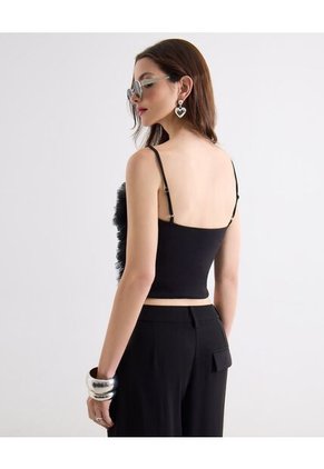 Blusa  Para Mujer Manga Sisa Color Negro Marca Seven Seven #28124160