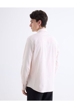 Camisa  Para Hombre Manga Larga Sin Bolsillo Cuello Casual M Color Rosa Marca Seven Seven #45012214