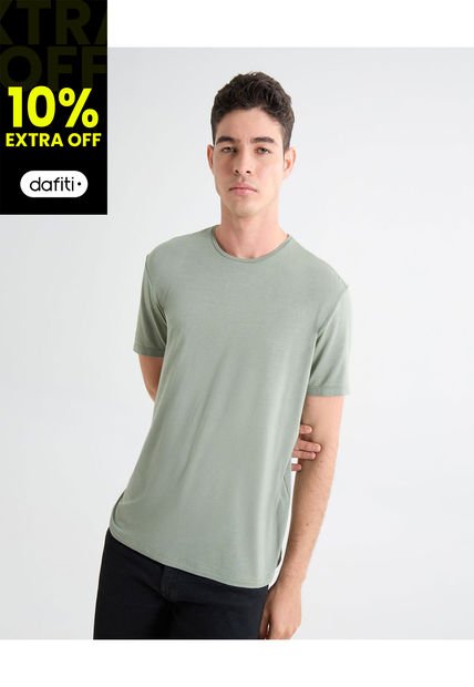 Camiseta Para Hombre Manga Corta Cuello Redondo Color Verde Marca Seven Seven #45092675