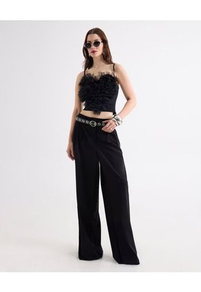 Blusa  Para Mujer Manga Sisa Color Negro Marca Seven Seven #28124160