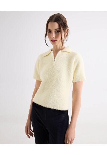 Camiseta  Para Mujer Manga Corta Moda Color Amarillo Marca Seven Seven #28096576