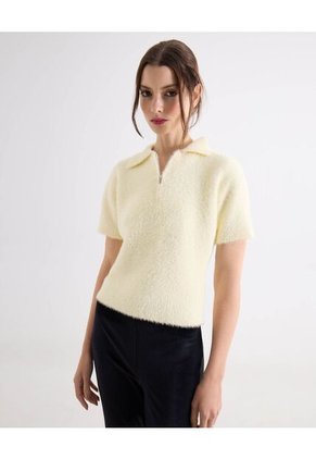 Camiseta  Para Mujer Manga Corta Moda Color Amarillo Marca Seven Seven #28096576