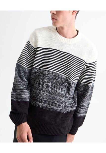 Saco Para Hombre Cuello Redondo Color Negro Marca Seven Seven #45330237
