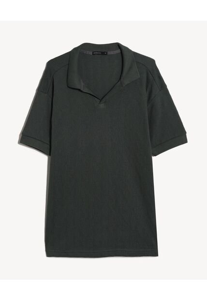 Polo  Para Hombre Cuello Tejido Sin Bolsillo Color Verde Marca Seven Seven #45110961