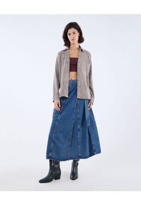 Blusa Para Mujer Manga Larga Color Cafe  Marca Seven Seven #28123982