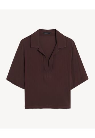 Blusa  Para Mujer Manga Corta Color Café Marca Seven Seven #28124171 Seven Seven