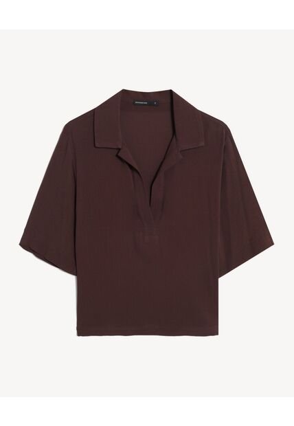 Blusa  Para Mujer Manga Corta Color Café Marca Seven Seven #28124171