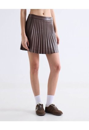 Falda  Para Mujer Corto Color Café Marca Seven Seven #28140970