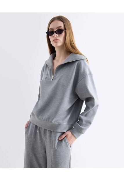 Buzo  Para Mujer Hoodie Color Gris Marca Seven Seven #28060464