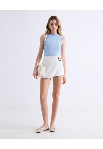 Short  Para Mujer Multiusos Plano Color Blanco Marca Seven Seven #28191143 Seven Seven