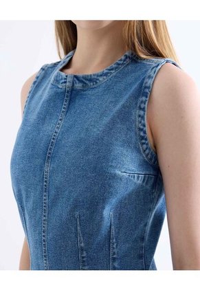 Vestido  Para Mujer M/Sisa Corto Color Azul Marca Seven Seven #28171462