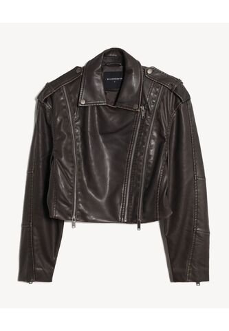 Chaqueta  Para Mujer Pu Color Café Marca Seven Seven #28081016 Seven Seven