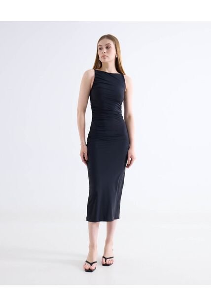 Vestido  Para Mujer M/Sisa Medio Color Negro Marca Seven Seven #28171509