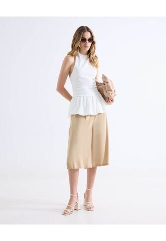 Short  Para Mujer Multiusos Plano Color Camel Marca Seven Seven #28191127 Seven Seven