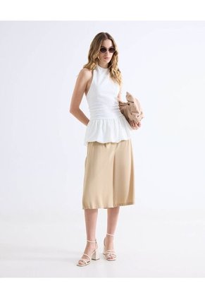 Short  Para Mujer Multiusos Plano Color Camel Marca Seven Seven #28191127