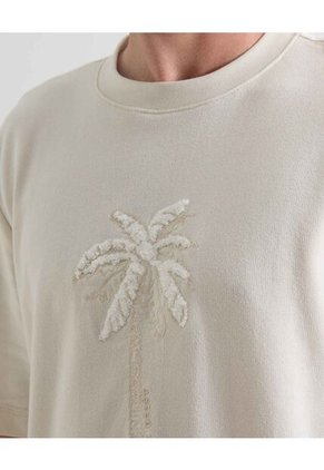 Camiseta Para Hombre Manga Corta Cuello Redondo Color Marfil Marca Seven Seven #45092697