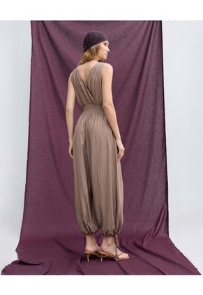 Enterizo  Para Mujer Manga Sisa Color Café Marca Seven Seven #28320444