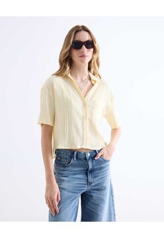 Blusa  Para Mujer Manga Corta Color Amarillo Marca Seven Seven #28124154 Seven Seven