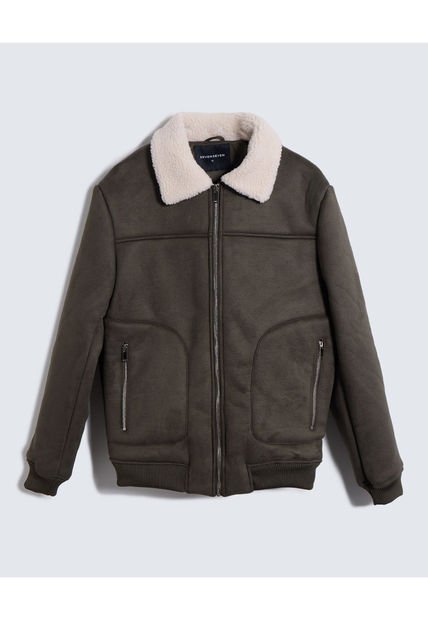 Chaqueta Para Hombre Shearling Color Verde Oscuro Marca Seven Seven #45080458