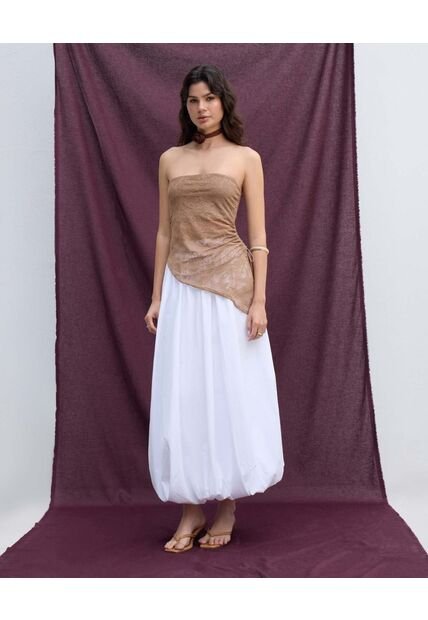 Falda  Para Mujer Largo Color Crudo Marca Seven Seven #28140986