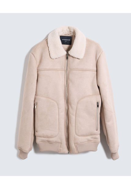 Chaqueta Para Hombre Shearling Color Beige Marca Seven Seven #45080459