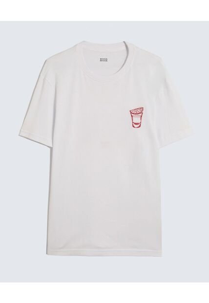 Camiseta Para Hombre Manga Corta Cuello Redondo Color Blanco Marca Seven Seven #45092740