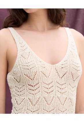 Vestido  Para Mujer M/Sisa Largo Color Crema Marca Seven Seven #28171472