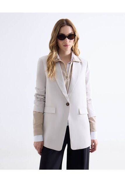 Blazer  Para Mujer  Color Blanco Marca Seven Seven #28400060