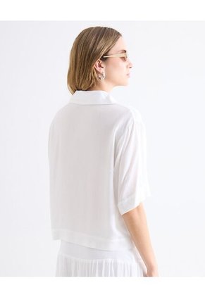 Blusa Para Mujer Manga Corta Color Crema Marca Seven Seven #28124170