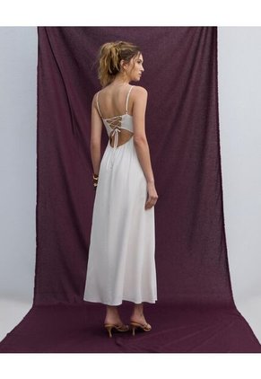 Vestido  Para Mujer M/Sisa Largo Color Marfil Marca Seven Seven #28171492