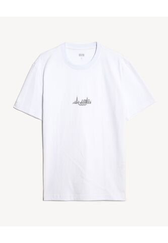 Camiseta Screen New York  Para Hombre Blanco Seven Seven Seven Seven