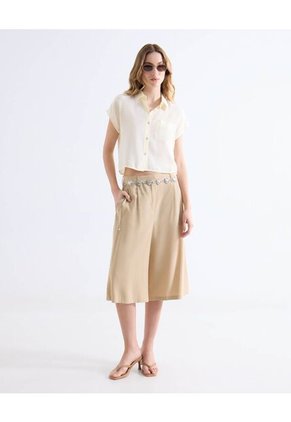 Blusa  Para Mujer Manga Corta Color Amarillo Marca Seven Seven #28124131