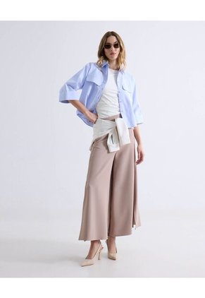 Camiseta  Para Mujer Manga Corta Cuello Redondo Color Marfil Marca Seven Seven #28096638