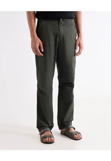 Pantalón Straight Estampado  Para Hombre Verde Seven Seven
