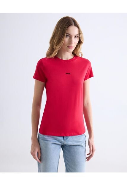 Camiseta  Para Mujer Manga Corta Cuello Redondo Color Rojo Marca Seven Seven #28096552