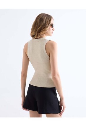 Chaleco  Para Mujer Punto Color Beige Marca Seven Seven #28250140