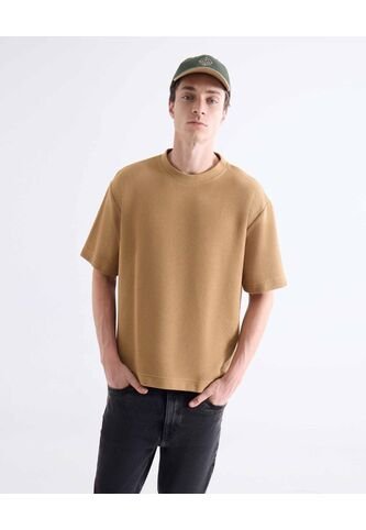 Camiseta  Para Hombre Manga Corta Cuello Redondo Color Camel Marca Seven Seven #45092830 Seven Seven