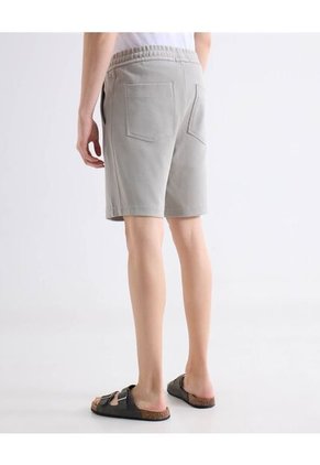 Bermuda Regular Encauchada  Para Hombre Gris Seven Seven