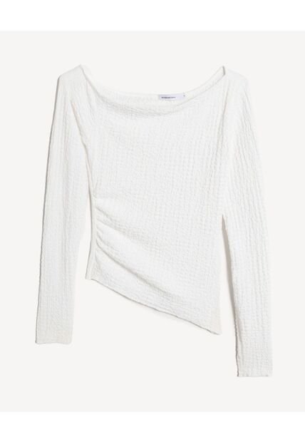 Camiseta  Para Mujer Manga Larga Moda Color Hueso Marca Seven Seven #28096632