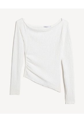 Camiseta  Para Mujer Manga Larga Moda Color Hueso Marca Seven Seven #28096632