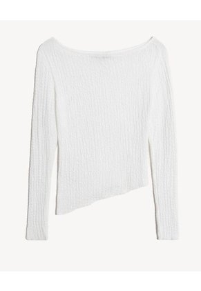 Camiseta  Para Mujer Manga Larga Moda Color Hueso Marca Seven Seven #28096632