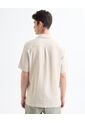 Camisa Resort Efecto Rústico  Para Hombre Crema Seven Seven de Seven Seven