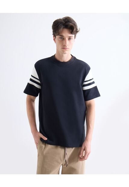 Polo  Para Hombre Cuello Tejido Sin Bolsillo Color Azul Marca Seven Seven #45110912