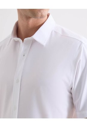 Camisa Para Hombre Manga Corta Sin Bolsillo Cuello Casual M Color Crudo Marca Seven Seven #45012221